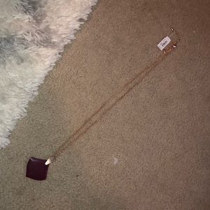 Kendra Scott Long Pendant Necklace in Maroon Jade